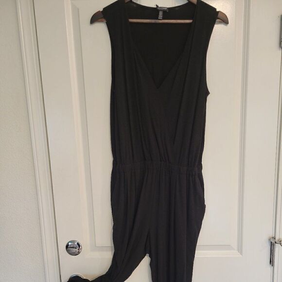 Eileen Fisher black dressy overalls, Size PM/PM - Picture 1 of 11